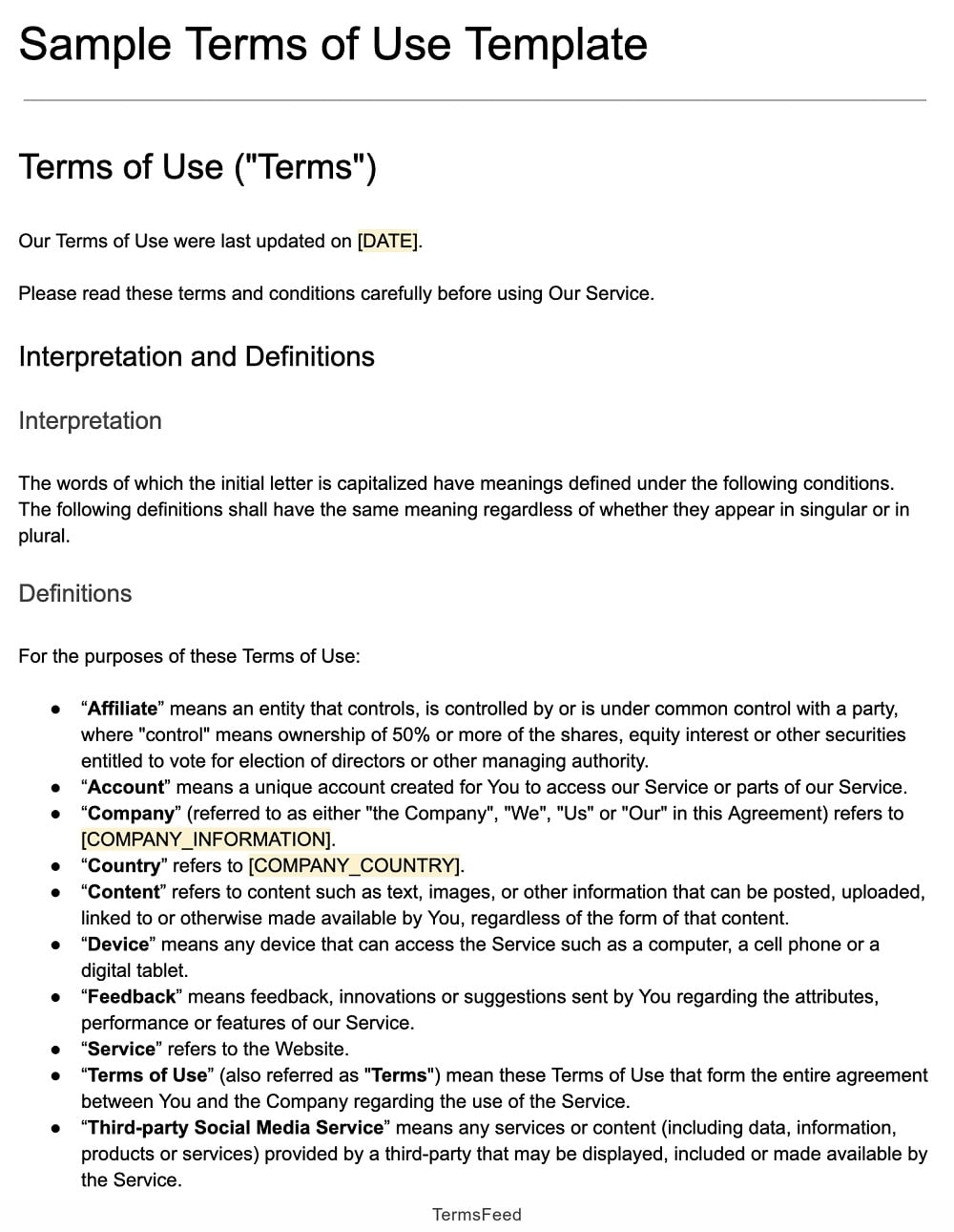 Terms of Use and Player Agreement