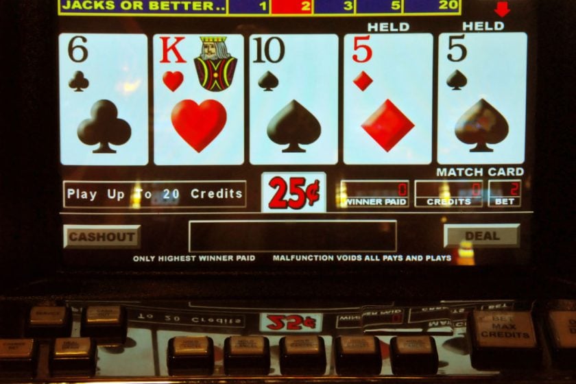 Video Poker Jacks or Better Paytable